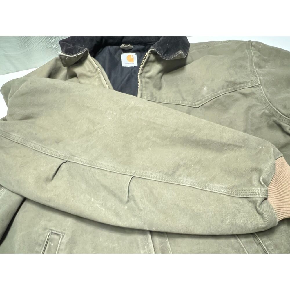 Vintage Carhartt Santa Fe jacket in faded olive green. Size XXL. - Picture 11 of 14
